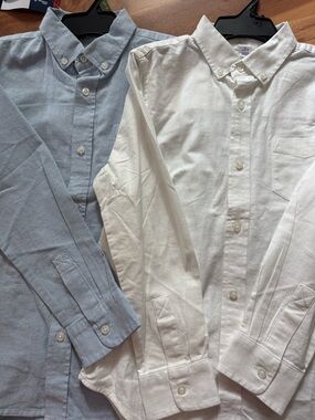 GAP Button-Down Oxford Shirt Duo in White & Light Blue